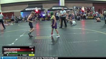 82 lbs Round 1 (4 Team) - Nolan Zimmerman, Spatola Wrestling vs Landon Owens, Ares