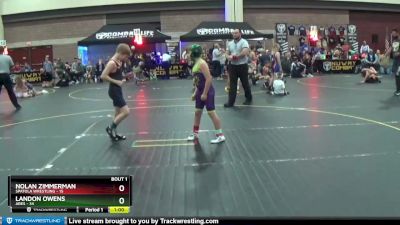 82 lbs Round 1 (4 Team) - Nolan Zimmerman, Spatola Wrestling vs Landon Owens, Ares