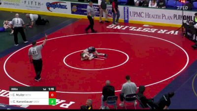 89 lbs Semifinal - Cael Muller, Bethlehem Catholic vs Chase Karenbauer, Grove City