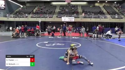 44 lbs Semifinal - Kamden Foster, Hudson Falls, NY vs Hunter Schuch, Langhorne, PA