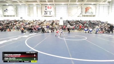 53 lbs Cons. Round 4 - Greyson Howard, Clarence Wrestling Club vs Finn Falato, Sandy Creek Wrestling Club