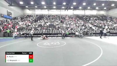 150 lbs Quarterfinal - Casen Wopsock, Uintah vs Alex Koyle, Spanish Fork