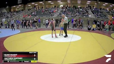 92 lbs Cons. Round 2 - Klynt Faught, Oakridge Mat Club vs Matthew Martinez, Newberg Mat Club