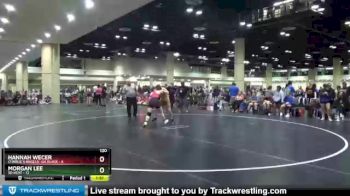 120 lbs Round 9 (10 Team) - Hannah Wecer, Charlie`s Angels- GA Black vs Morgan Lee, SD Heat