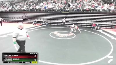 106 lbs Quarterfinal - Connor Simons, Spanish Fork vs Dallas Zobell, Springville