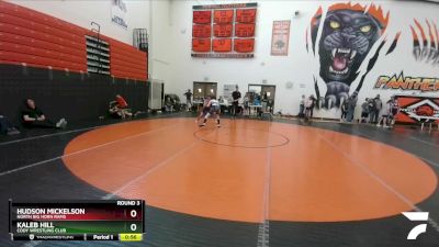 97 lbs Round 3 - Hudson Mickelson, North Big Horn Rams vs Kaleb Hill, Cody Wrestling Club