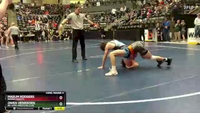 125 lbs Cons. Round 4 - Maxum Rodgers, Border Bandits vs Owen Henriksen, Big Game Wrestling Club