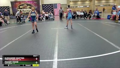 92 lbs Round 1 (8 Team) - Alexander Whitted, Cleveland Wrestling vs Maksim Crane, Team Minion