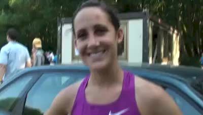 Shannon Rowbury after 800 at 2010 Braschaat Meeting