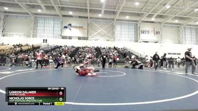 99 lbs Cons. Round 3 - Landon Dalaker, Club Not Listed vs Nicholas Sorce, Glen Grapplers Wrestling Club