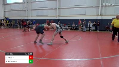 205-S lbs Quarterfinal - Jett Faulk, GA vs Xavier `X` Thuman, NY