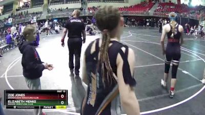 113 lbs Semifinal - Elizabeth Menke, Bayard Wrestling Club vs Zoe Jones, Broken Bow Wrestling Club