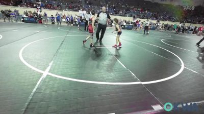 67 lbs Semifinal - Avriella Pretty Bear, Harrah Little League Wrestling vs Jaxon Cope, Hilldale Youth Wrestling Club