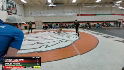 86 lbs Quarterfinal - Samuel Franks, Shoshoni Sharp Shooters vs Hayden Harshman, North Big Horn Rams