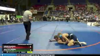 106 lbs Quarterfinals (8 Team) - Koltyn Grebel, E2-Valley City vs Aidan Dahmus, W3-Dickinson