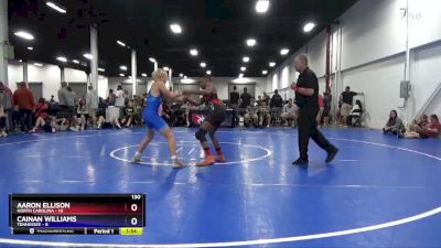 130 lbs Round 1 (4 Team) - Aaron Ellison, North Carolina vs Cainan Williams, Tennessee