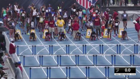 Youth Girls' 100m Hurdles Championship, Semi-Finals 3 - Age 13