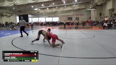 133 lbs Cons. Round 3 - Andrew Punzalan, Wabash vs Tamas Eder, Otterbein University