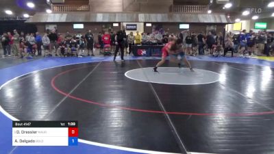 62 kg Rnd Of 16 - Deacon Dressler, Maurer Coughlin Wrestling Club vs Anthony Delgado, Gold Rush Wrestling