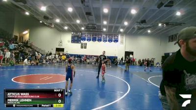 49-53 lbs Round 1 - Atticus Wass, Touch Of Gold Wrestling Club vs Merrik Lehnen, Douglas WC