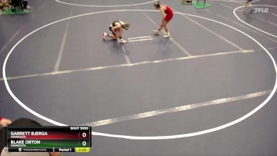 97 lbs Champ. Round 2 - Garrett Bjerga, Minnesota vs Blake Orton, Minnesota