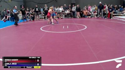 136 lbs Quarterfinal - Ayaka Naddy, CA vs Carla Arce, WA