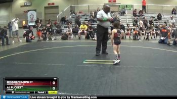 49 lbs Round 2 (4 Team) - Brenden Barnett, Hudson Orange vs AJ Puckett, Lapeer