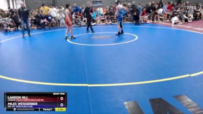 102 lbs Quarterfinal - Landon Hill, Juneau Youth Wrestling Club Inc. vs Miles Weisgerber, Big Cat Wrestling Club