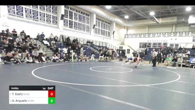 144 lbs 3rd Place - Teddy Goetz, New Canaan vs Antonio Arguello, Newtown