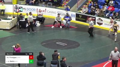 124 lbs Round Of 16 - Aidan Finnigan, Canon McMillan vs Juzef Betts, Valley