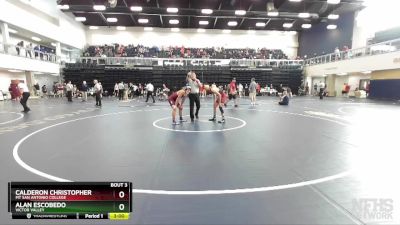 125 lbs Champ. Round 1 - Calderon Christopher, Mt San Antonio College vs Alan Escobedo, Victor Valley