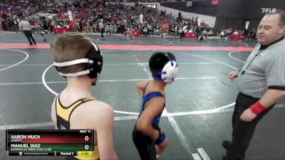 87 lbs Champ. Round 2 - Manuel Diaz, Evansville Wrestling Club vs Aaron Much, Cadott