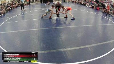 80 lbs Round 1 (6 Team) - Braxton Plunk, Oklahoma Elite vs Benton McCreary, South Dakota Thunder