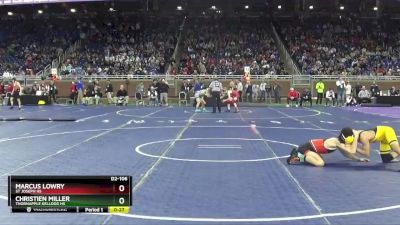 D2-106 lbs Cons. Round 2 - Christien Miller, Thornapple Kellogg HS vs Marcus Lowry, St Joseph HS