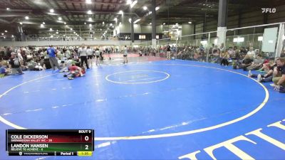 75 lbs Round 3 (6 Team) - Landon Hansen, BELIEVE TO ACHIEVE vs Cole Dickerson, SHENANDOAH VALLEY WC