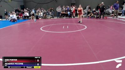 100 lbs Cons. Semi - Ann Porter, CA vs McKenna McComb, WA