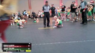 50 lbs Finals (8 Team) - Emery Palser, Nebraska Queens Of The Corn 1 vs Emma Florom, Nebraska Queens Of The Corn 2