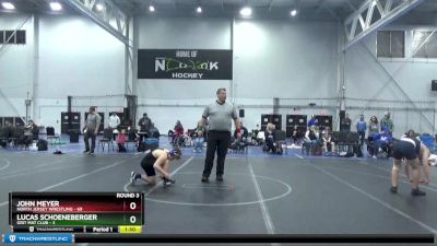 130 lbs Round 3 (4 Team) - John Meyer, North Jersey Wrestling vs Lucas Schoeneberger, Grit Mat Club