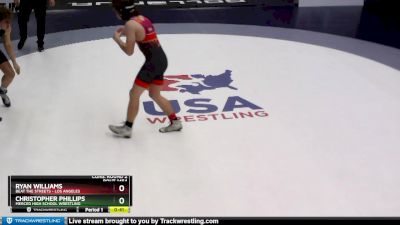 132 lbs Cons. Round 2 - Ryan Williams, Beat The Streets - Los Angeles vs Christopher Phillips, Merced High School Wrestling