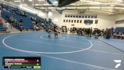 117-127 lbs 2nd Place Match - Rebekah Anderson, Moorcroft Mat Masters Wrestling Club vs Yessenia Teague, Wyoming