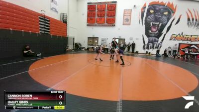 119-125 lbs Quarterfinal - Hailey Gines, Powell Wrestling Club vs Cannon Boren, Thermopolis Wrestling Club