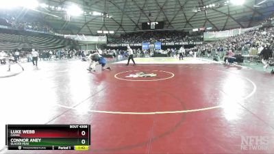 4A 285 lbs Semifinal - Luke Webb, Camas vs Connor Aney, Glacier Peak