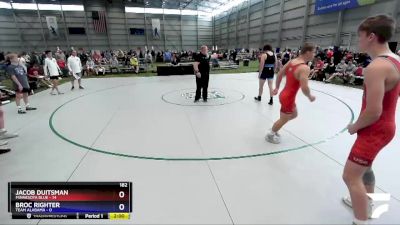 182 lbs Quarters & 1st Wb (16 Team) - Jacob Duitsman, Minnesota Blue vs Broc Righter, Team Alabama