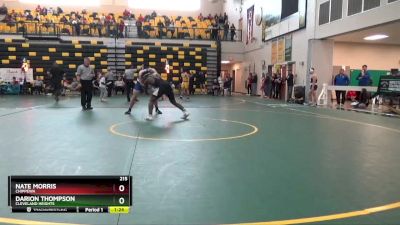 215 lbs Semifinal - Darion Thompson, CLEVELAND HEIGHTS vs Nate Morris, CHIPPEWA