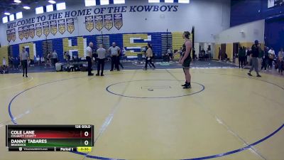 126 Gold Cons. Semi - Cole Lane, Colquitt County vs Danny Tabares, Braddock