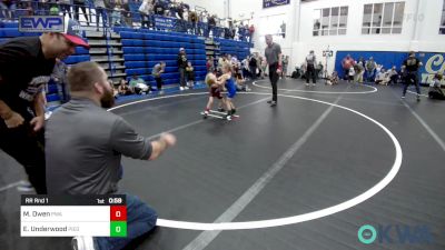 40 lbs Rr Rnd 1 - Macie Owen, Perry Wrestling Academy vs Elliott Underwood, Piedmont