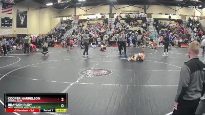 90 lbs Quarterfinal - Brayden Rudy, West Wateree Wrestling Club vs Cooper Harrelson, Coastal Elite