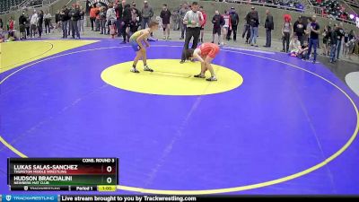 87 lbs Cons. Round 3 - Lukas Salas-Sanchez, Thurston Middle Wrestling vs Hudson Braccialini, Newberg Mat Club