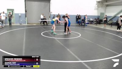 126 lbs Round 2 - Spencer Meneses, Chugach Eagles Wrestling Club vs Damon May, Kodiak Wrestling Club