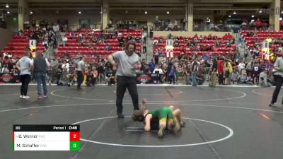 80 lbs Cons. Semi - Beckett Werner, Pratt Wrestling Club vs Mason Schaffer, Pratt Wrestling Club